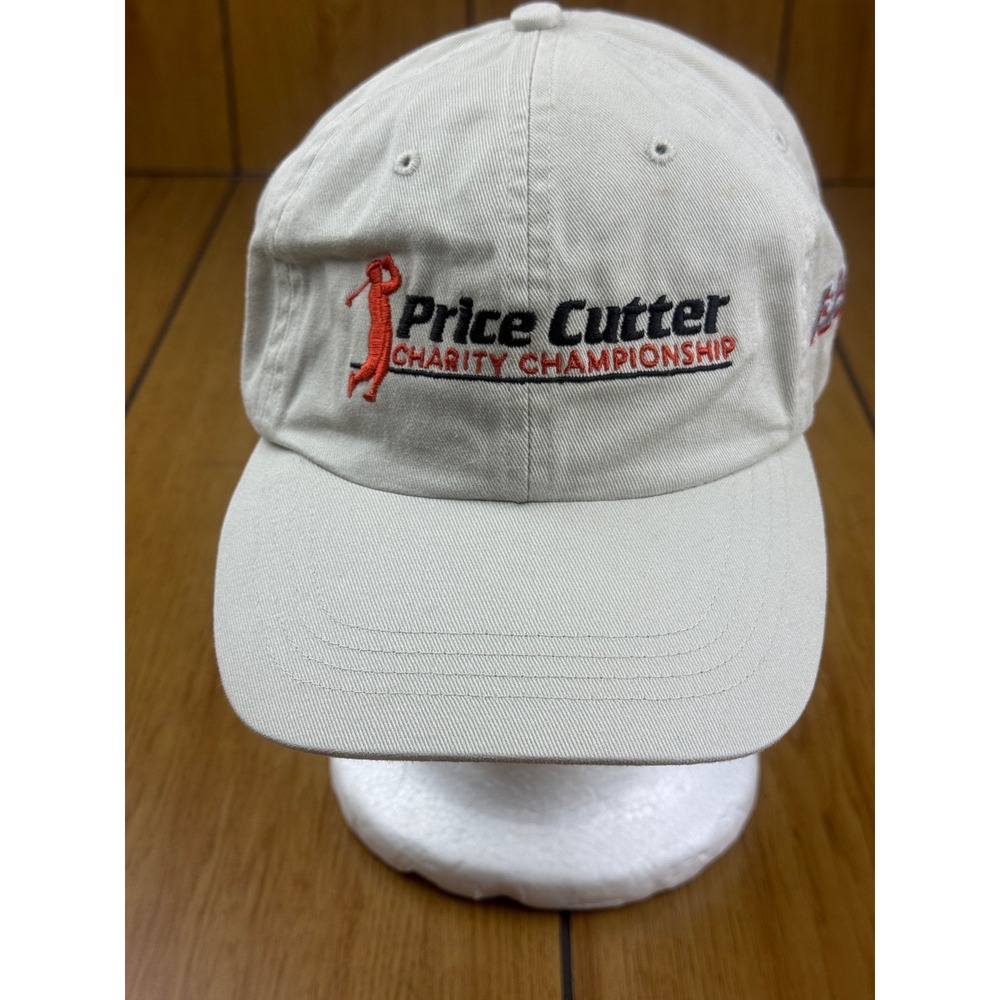 Gear For Sports Price Cutter Charity Championship Golf Hat Cream Strapback Cap